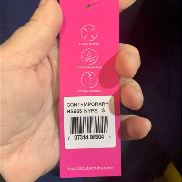 Heart soul Cobalt Blue Scrub Scrubs Top Small NWT New with Tags 🏷 - Picture 6 of 7